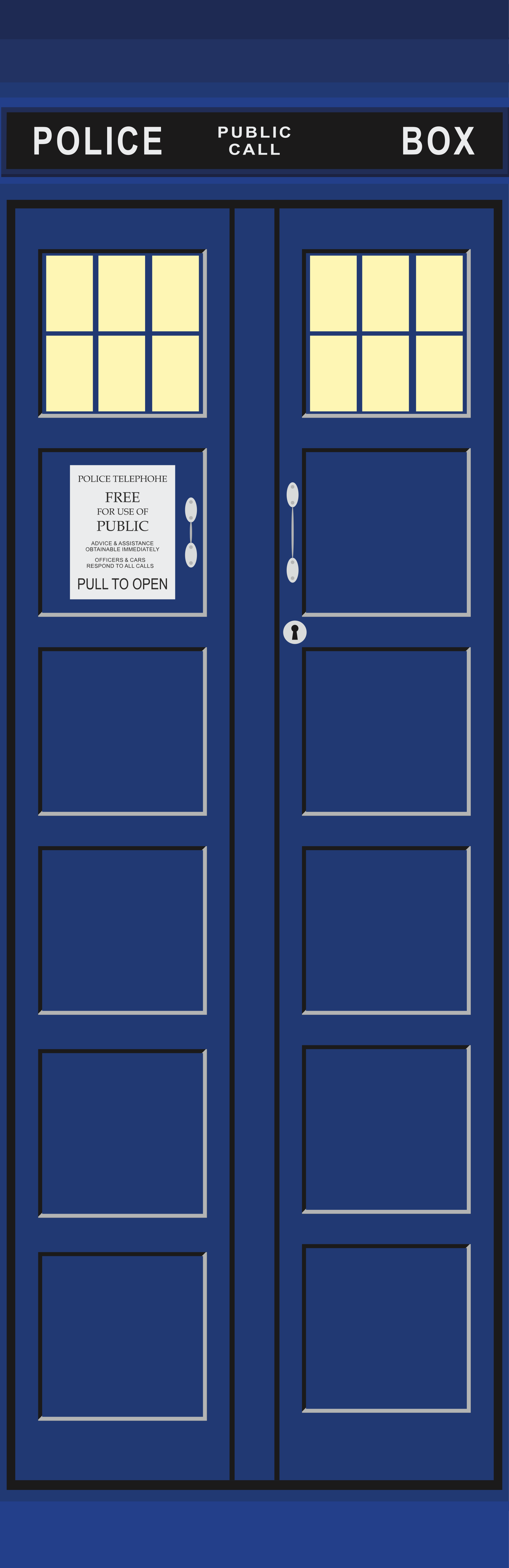 Tardis deursticker TV programma - TenStickers