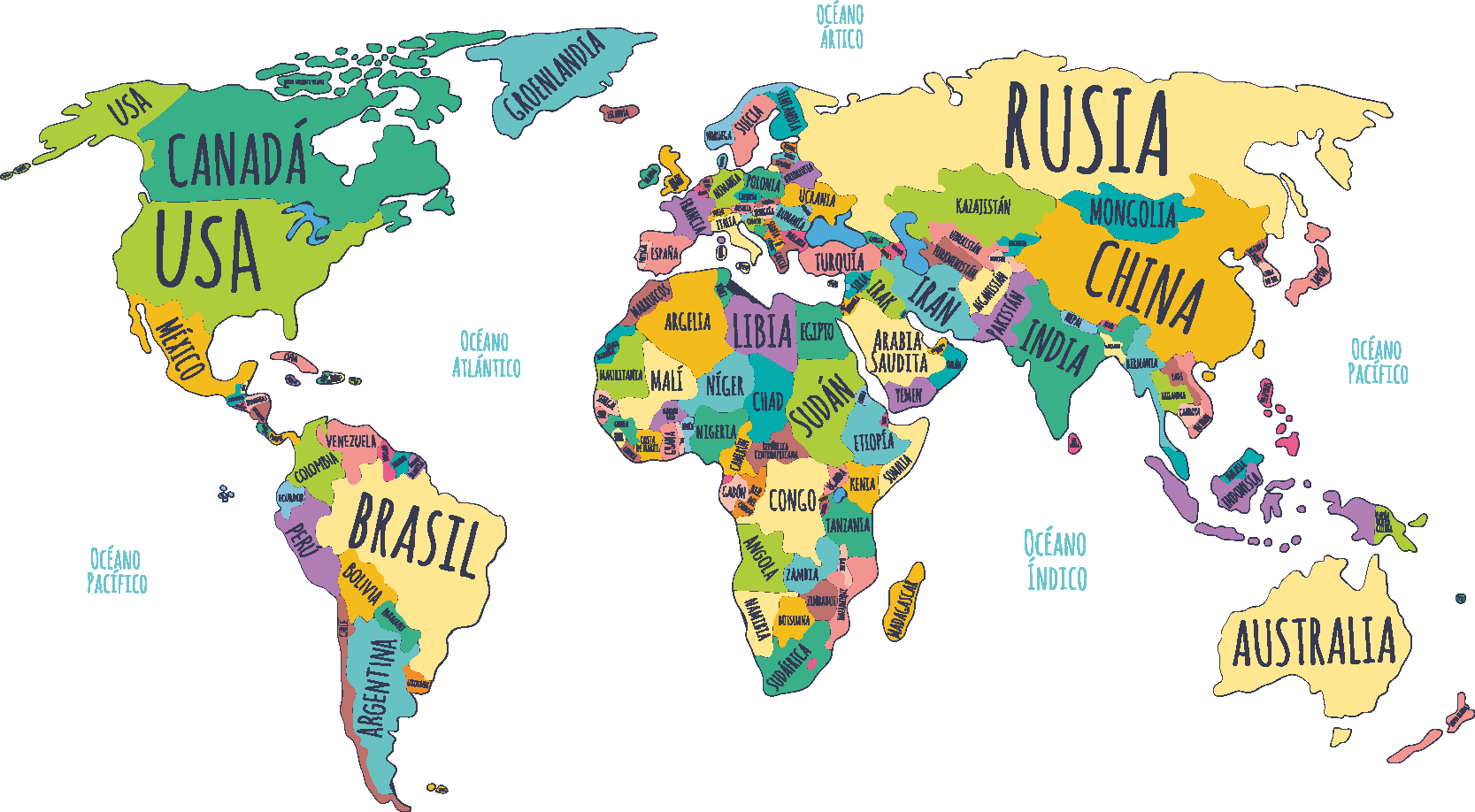 Top Mejores Mapa Politico Del Mundo Para Imprimir En 2847