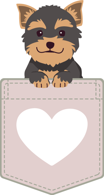 Yorkie pocket car sticker - TenStickers