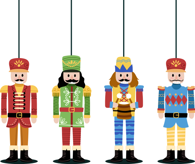 Nutcracker decoration Christmas shop window sticker - TenStickers