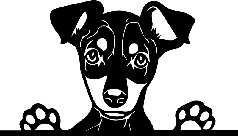 Autosticker glurende hond - TenStickers