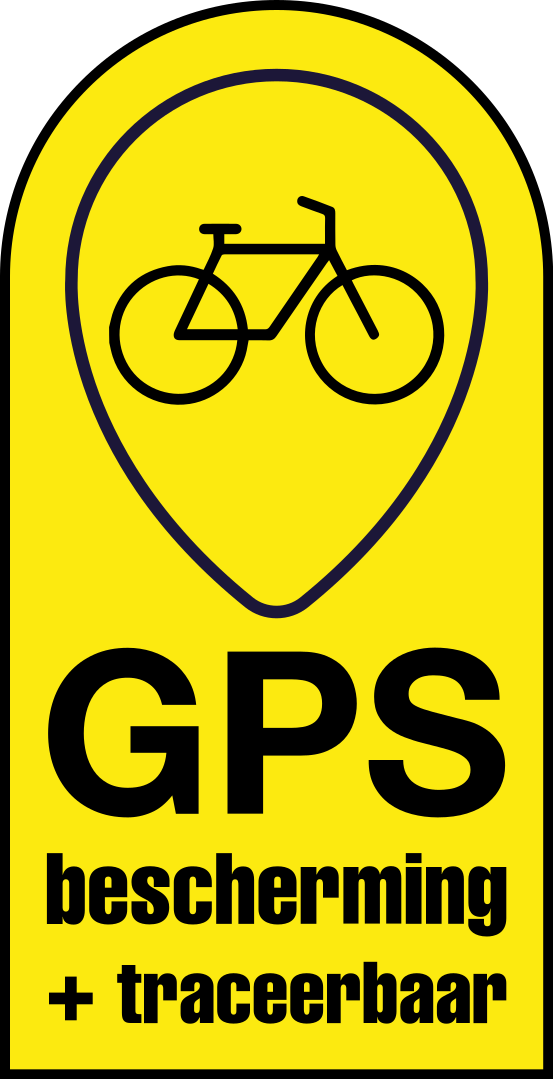 Fietssticker met geel GPS - TenStickers