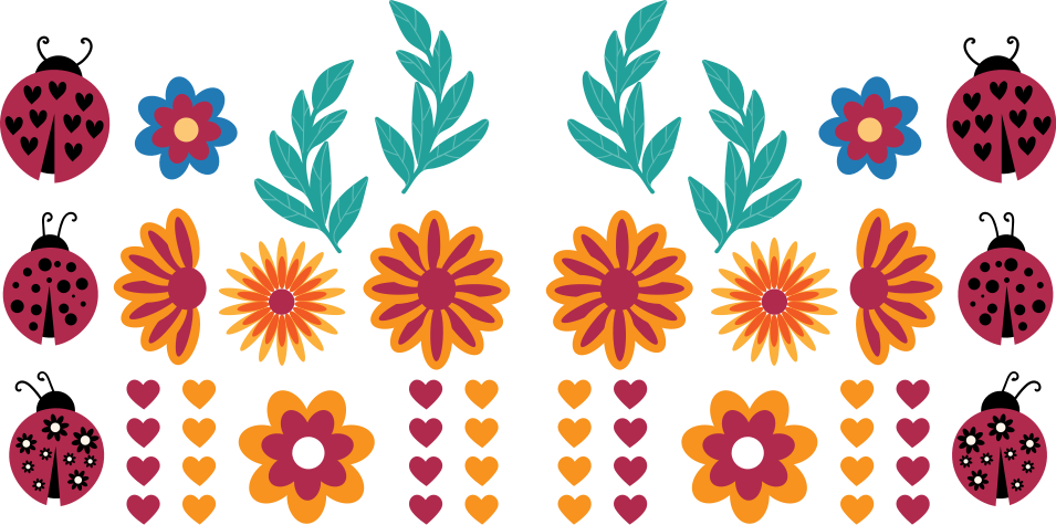 Fiets sticker met lieverheersbeestjes - TenStickers