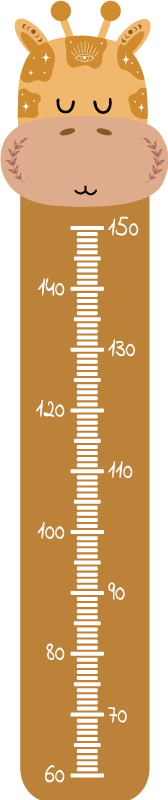 Sticker mural toise girafe boho - TenStickers