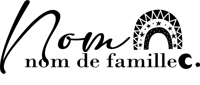 Sticker chambre enfant avec prénom style bohème - TenStickers