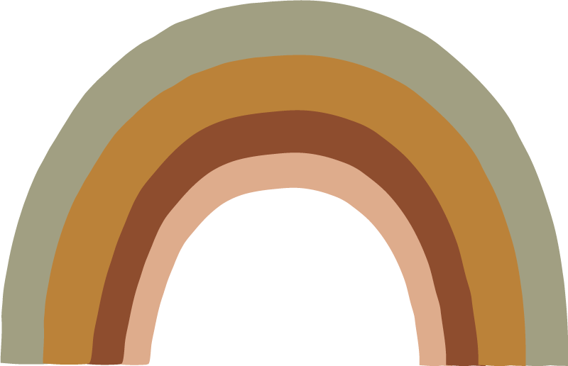 Sticker chambre enfant arc-en-ciel style bohème - TenStickers