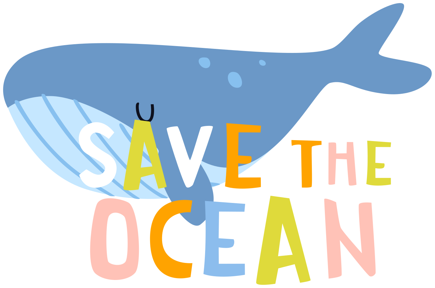 Save the Ocean Beluga car sticker - TenStickers