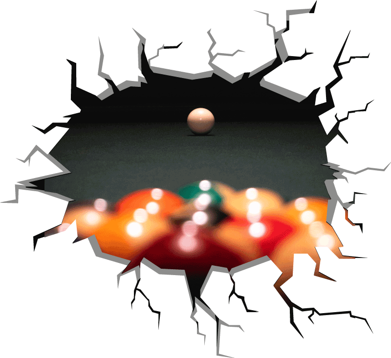 3D Billiards wall wall decor - TenStickers