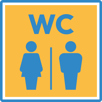 toilet label man vrouw icoon - TenStickers