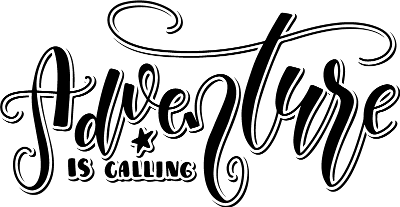 Adventure Calling campervan decal - TenStickers