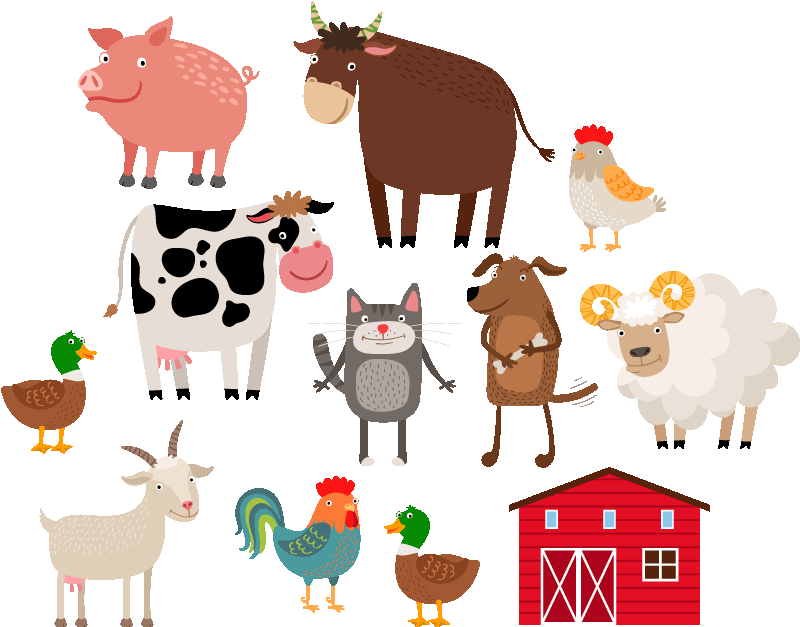 Boerderijdieren Sticker Set - TenStickers
