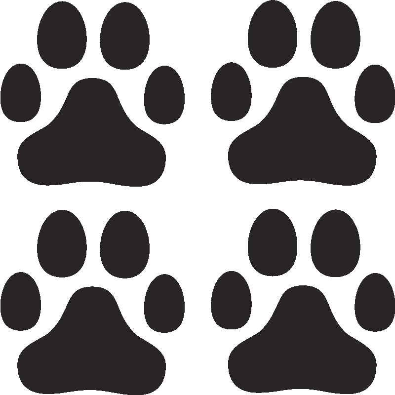 Adesivo per auto con impronte di cane - TenStickers