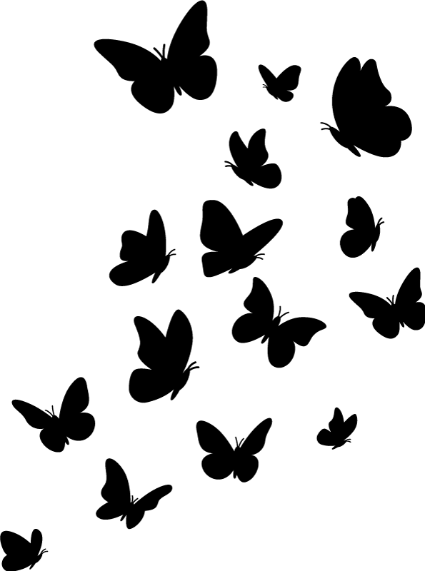Adesivo per auto con farfalle - TenStickers