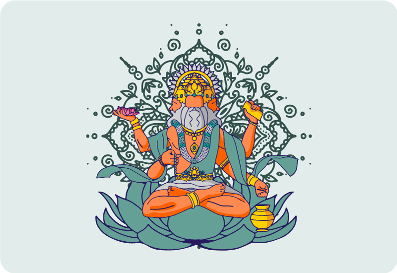 Brahma Lotus laptop stickers - TenStickers