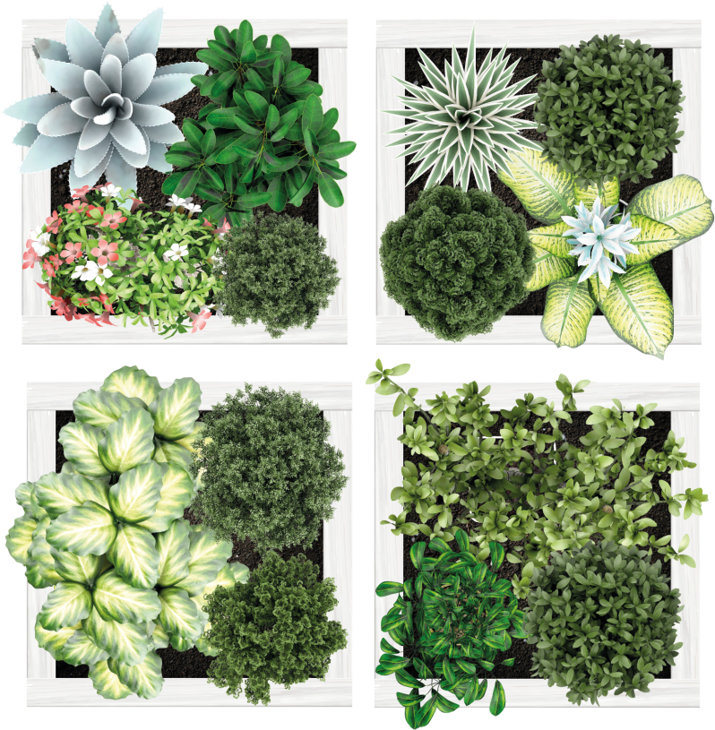 Sticker Plantes carreaux de jardin verticaux - TenStickers