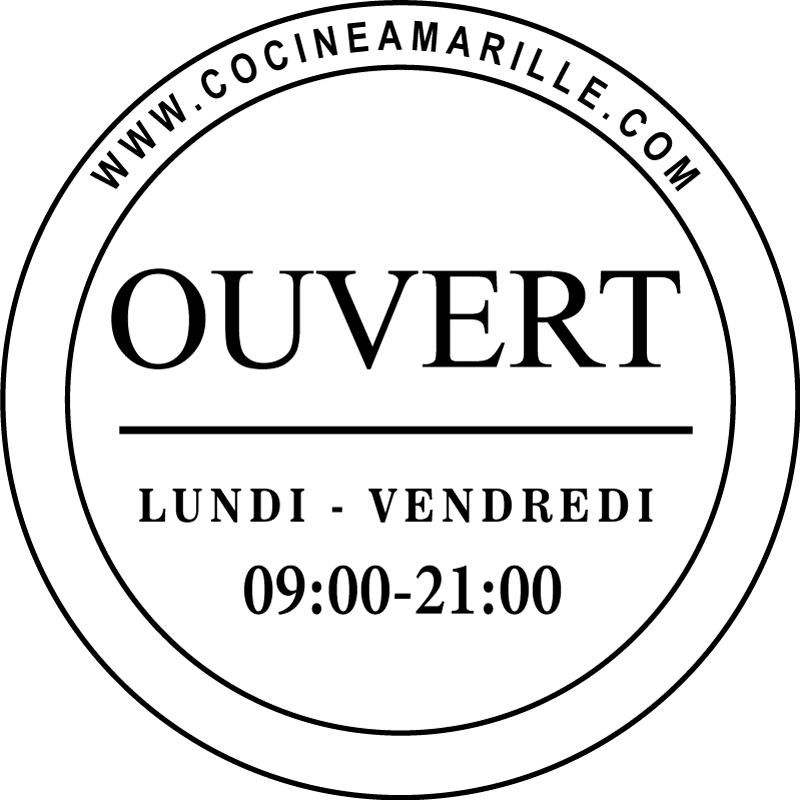 Sticker vitrine horaires d'ouvertures cercle - TenStickers