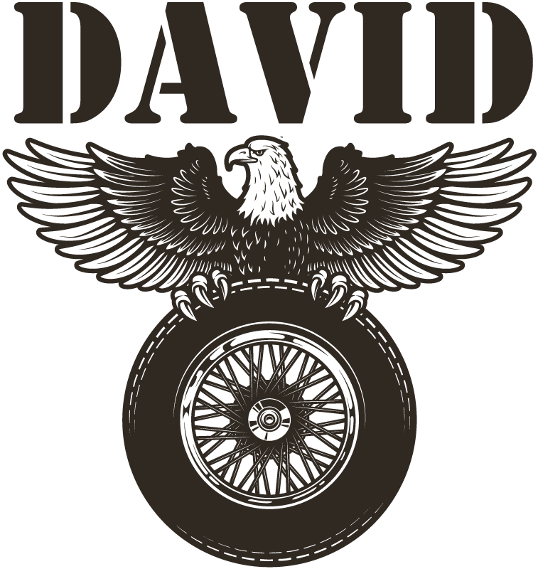 Custom Eagle motorcycle decal TenStickers