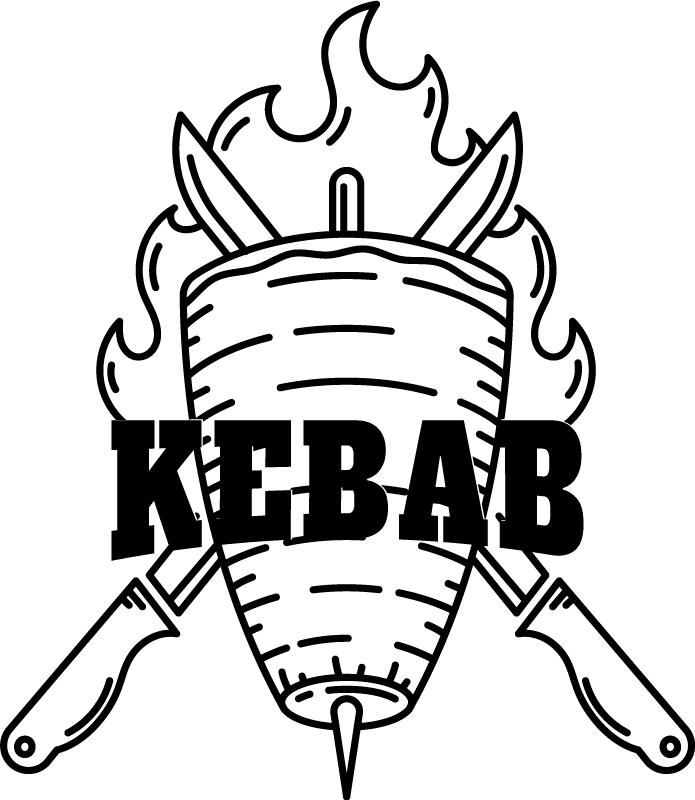 Kebab muursticker shawarma - TenStickers