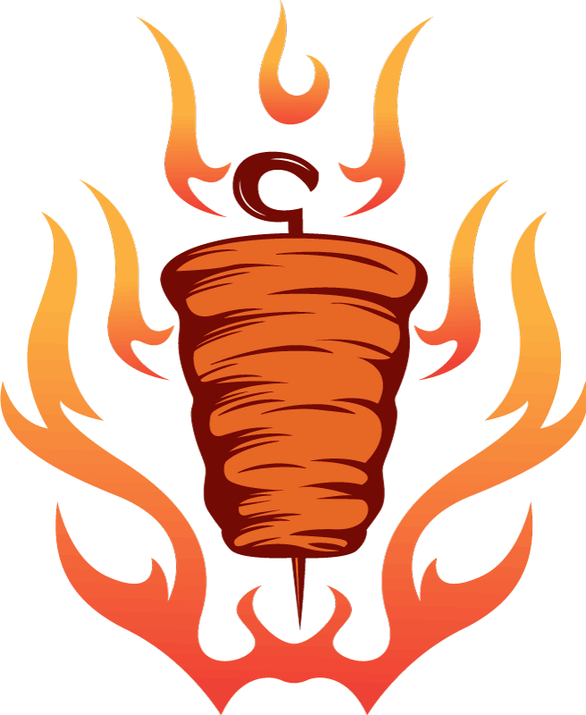 Fire Kebab food wall sticker - TenStickers