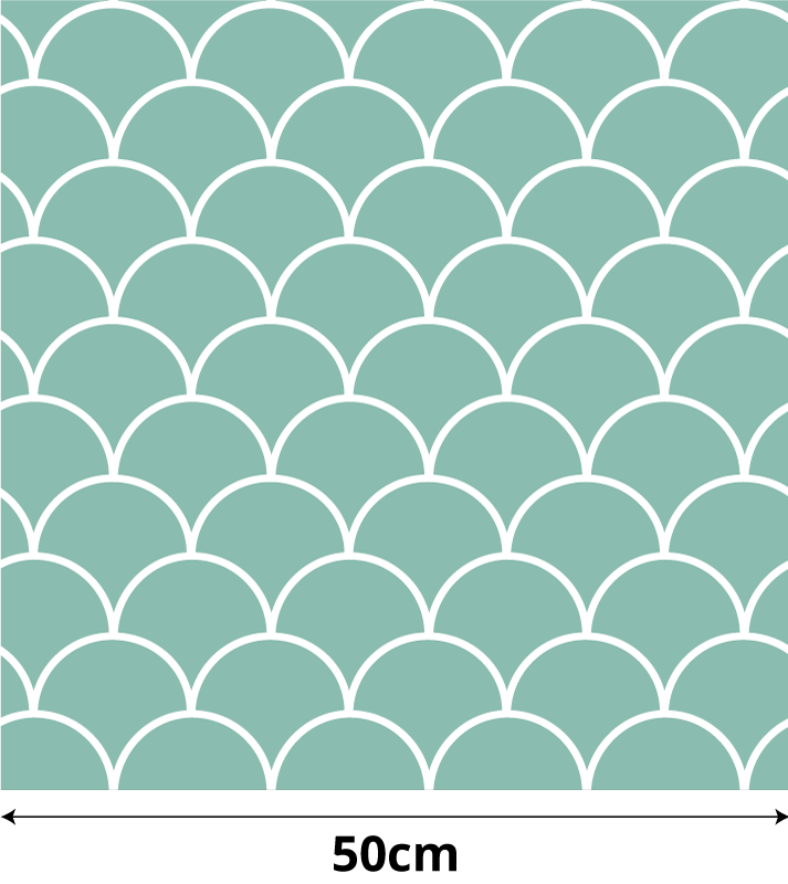 Vinilo mueble patrón clásico mid century - TenVinilo