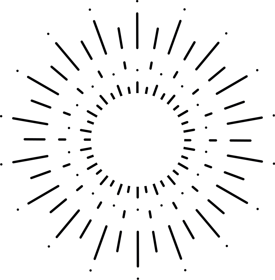 Starburst stick on wall clock - TenStickers