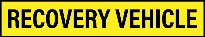 Recovery vehicle bumper sticker - TenStickers