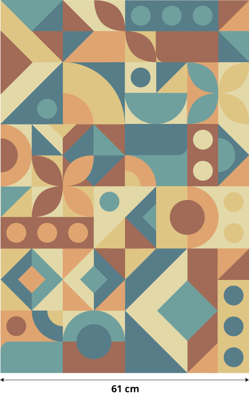 Adhésif meuble vintage géométrique - TenStickers