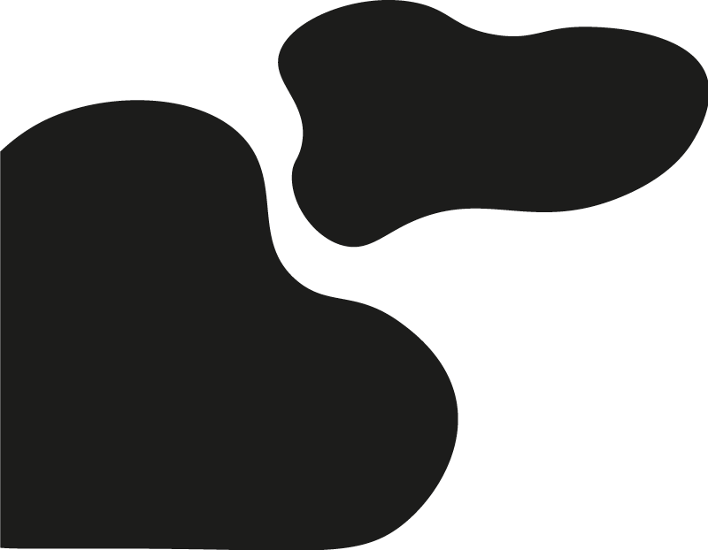 Krijtbordsticker met Golvende Vormen - TenStickers