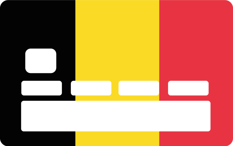 Sticker style drapeau belge - TenStickers
