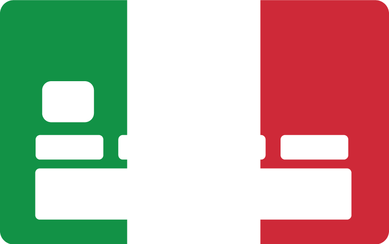 Adesivo per carta di credito con tricolore - TenStickers