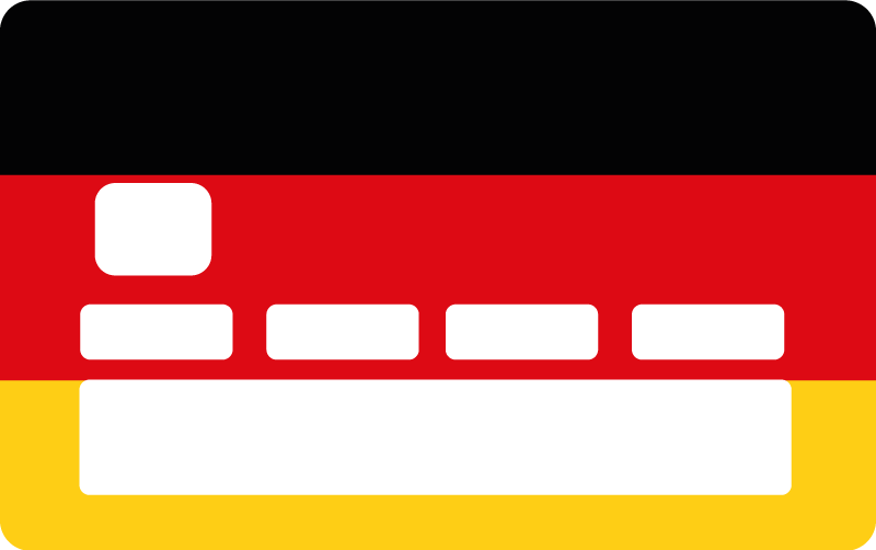 Kreditkarten Aufkleber deutsche Flagge - TenStickers