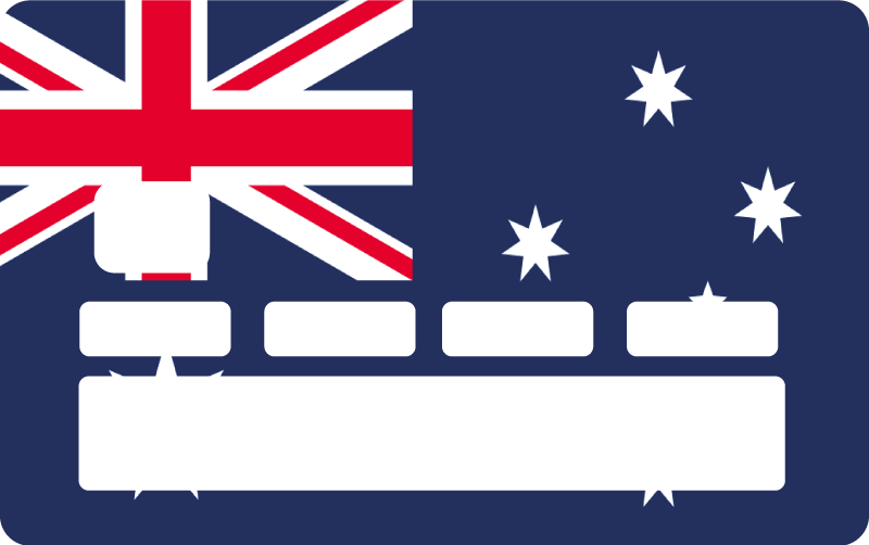 Australian Flag bank card decal - TenStickers