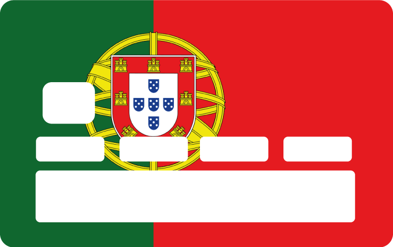 Autocolante cartão bandeira de Portugal - TenStickers