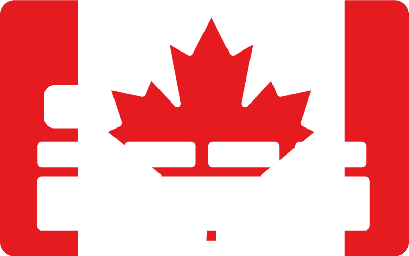 Canadian flag credit card sticker - TenStickers