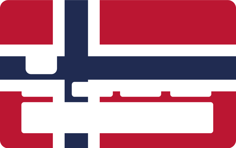 Norges flagg flag dekal - Tenstickers