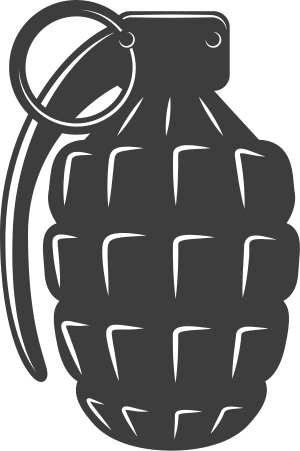 Granade silhouette urban wall sticker - TenStickers