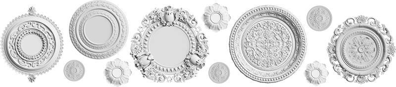 Sticker frise moulures circulaires classiques - TenStickers