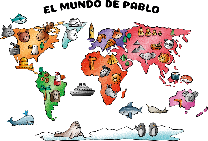 Mural mapamundi el mundo personalizable - TenVinilo