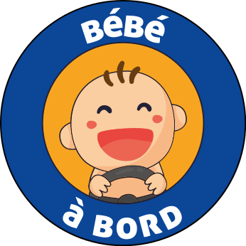 Autocollant bébé heureux à bord - TenStickers