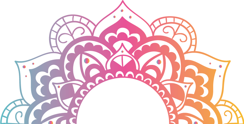 Autocollant caravane mandala multicolore - TenStickers