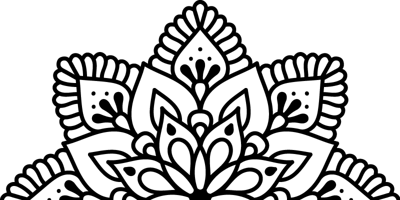 Autocollant caravane fleur mandala - TenStickers