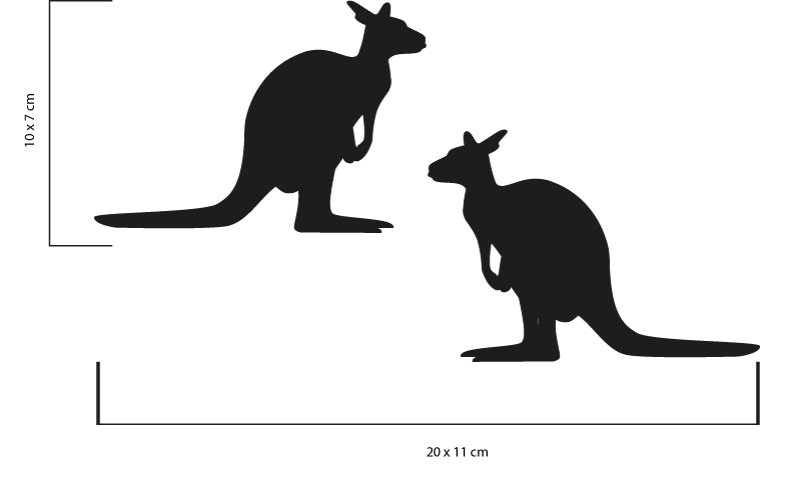 Kangaroos wild animal sticker - TenStickers