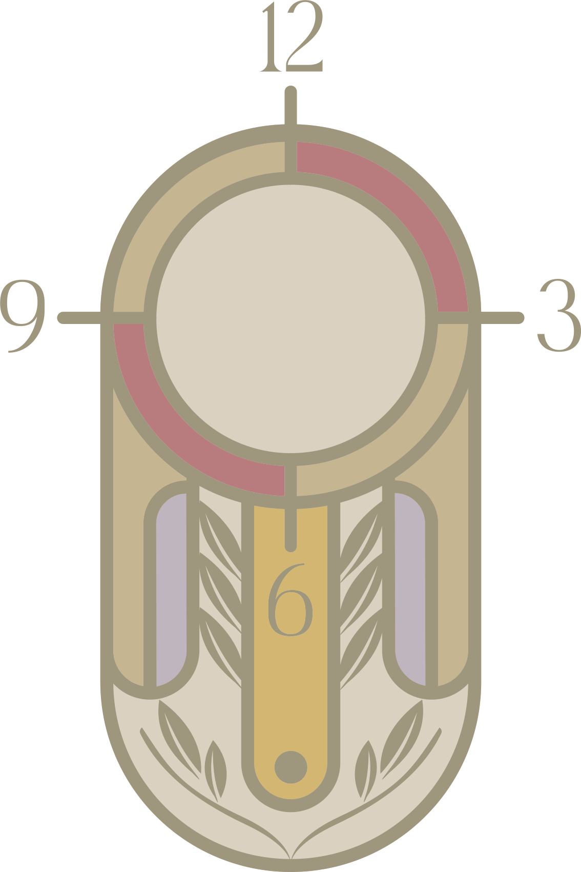 Adesivo con orologio stile minimalista - TenStickers