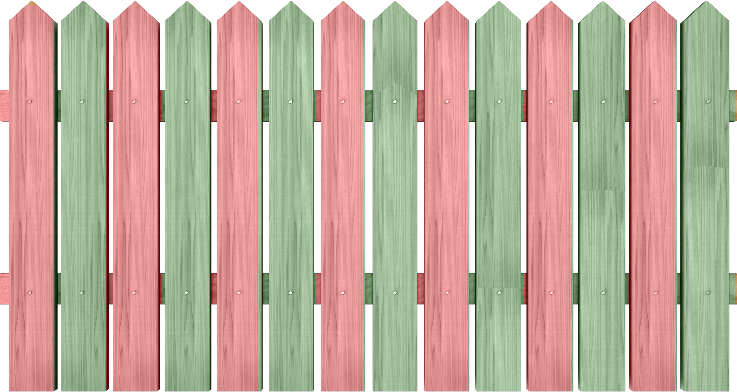 Wandaufkleber pastellfarbener Holzzaun - TenStickers