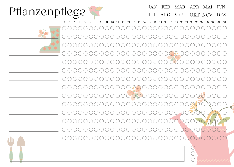 Wandtattoo Pflanzen Whiteboard Pflanzenpflege - TenStickers