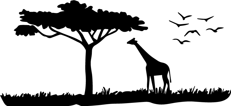 Wohnwagen Aufkleber Wildes Tier Dschungeltiere - TenStickers