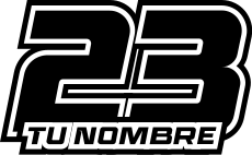 Pegatina para moto números personalizables - TenVinilo