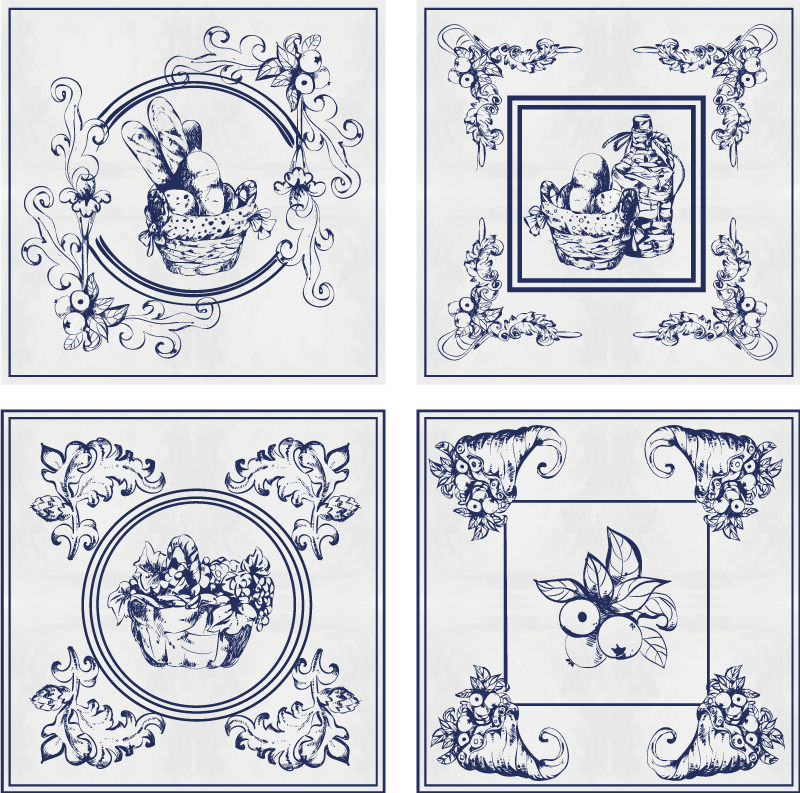 Tegelsticker Belgisch keramiek - TenStickers