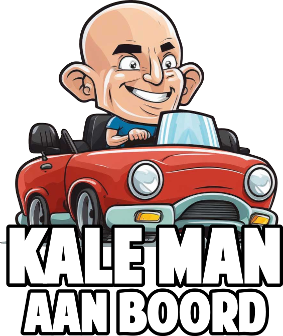 Kale man aan boord Auto sticker - TenStickers