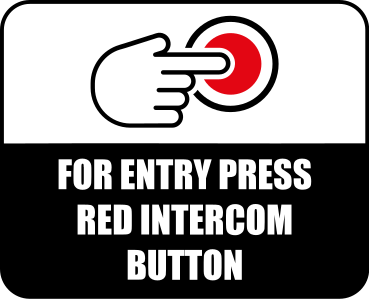 Klebeschilder rote Gegensprechanlage-Taste - TenStickers